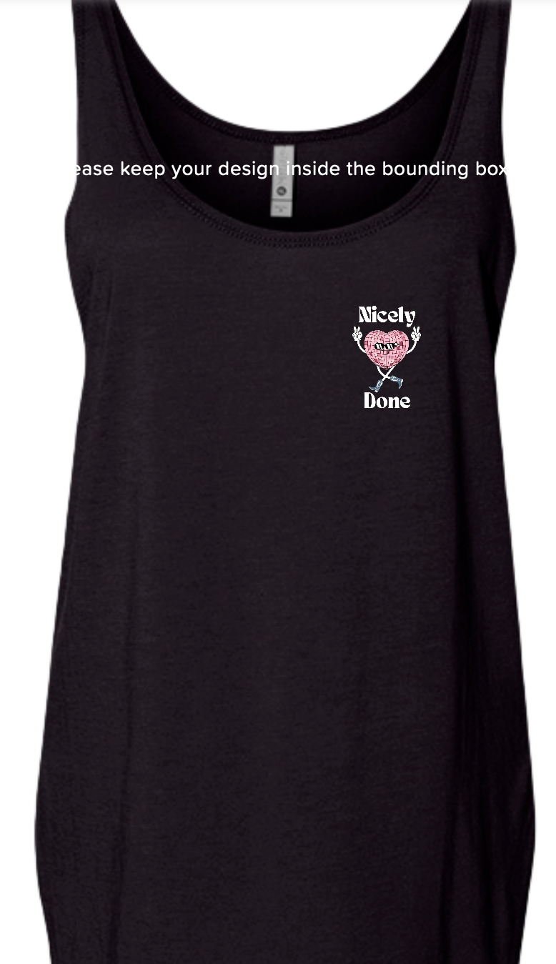 Women's Disco Heart Tank Top